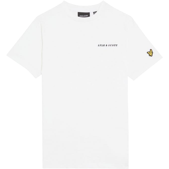 Lyle & Scott Katoenen T-shirt met kinderlogo (Wit)
