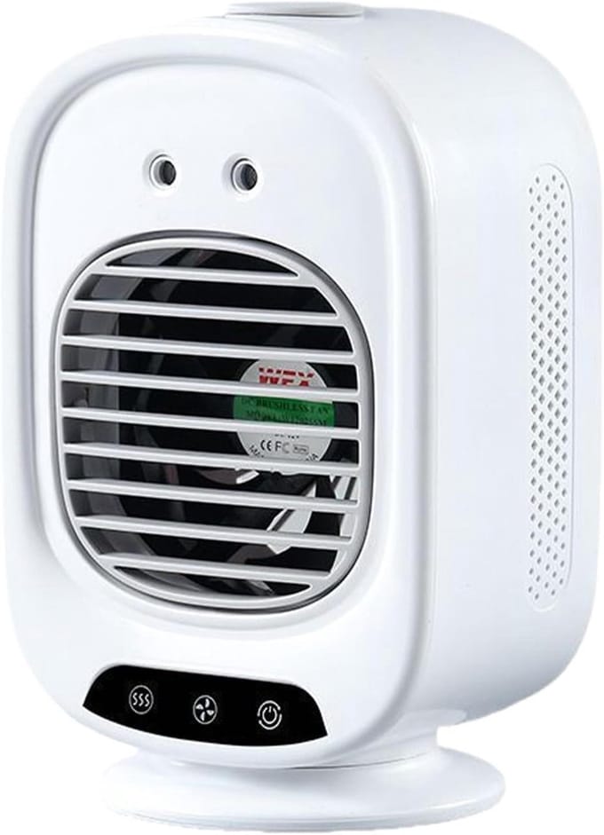 Draagbare Mini Ventilator - Handheld Koeler - Persoonlijke Koeling - Stille Technologie - 280 ml Tank - Wit