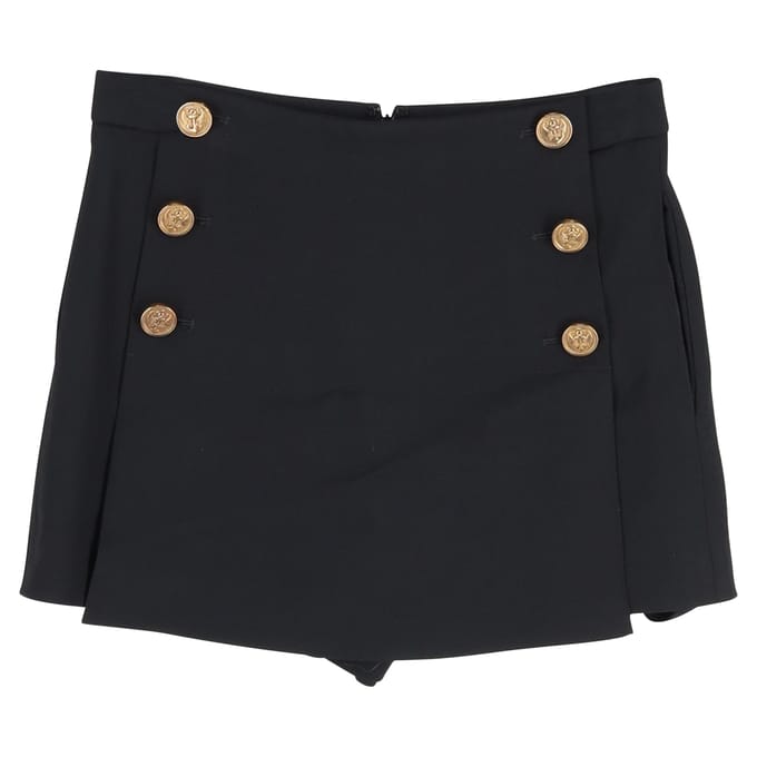 RED Valentino Mini Skort met versieringen in zwarte viscose