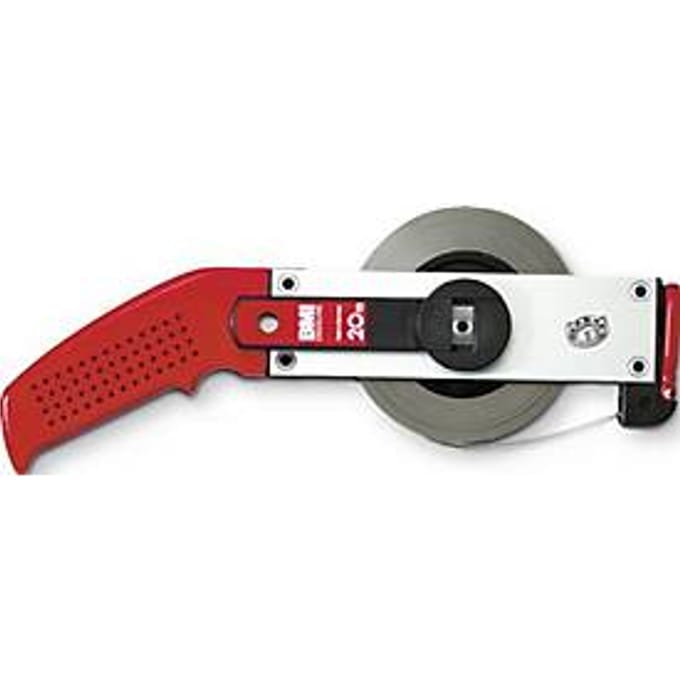 Kadermeetlint ERGOLINE L. 30 m, bandbreedte 13 mm, B mm/cm, EG II, aluminium, wit