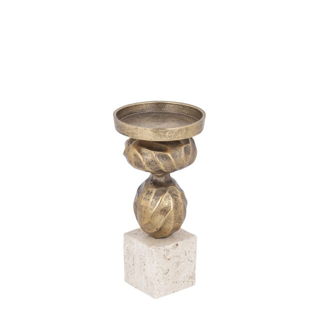 PTMD - Kandelaar Malines - Goud - 11x11x23cm