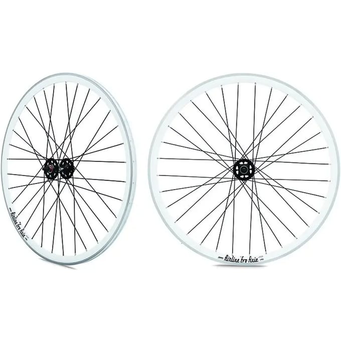 Achterwiel fixie witte velg zwarte naaf Rodi