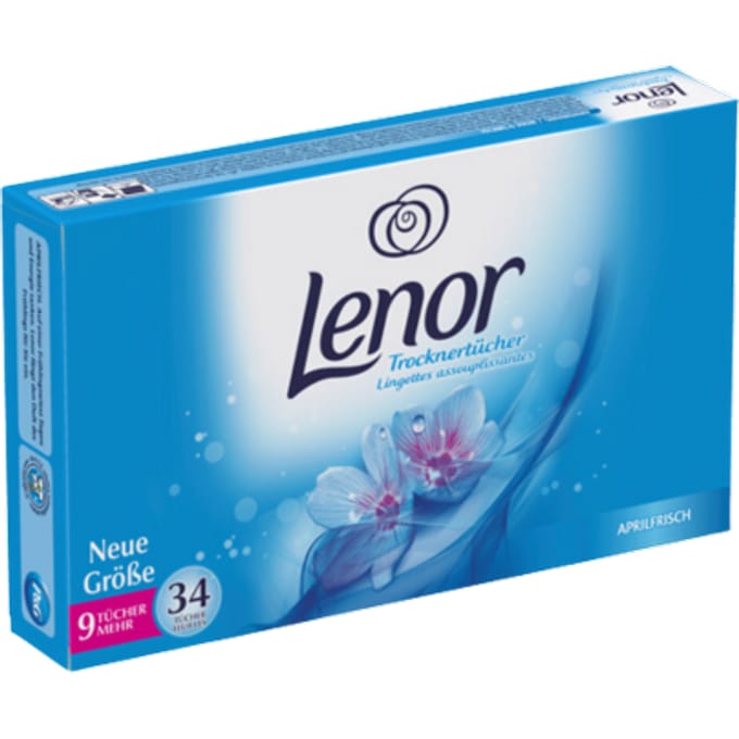 Lenor Aprilfris Geurdoekjes voor de Droger 34 stuks.