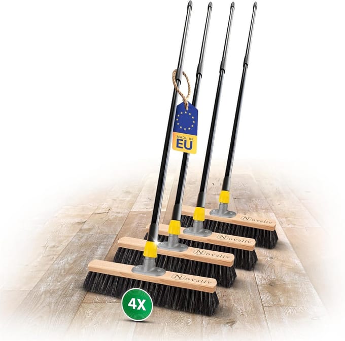 Broom with Telescopic Handle - Versatile Room and Garden Cleaning Broom