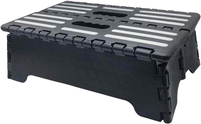 Opvouwbare Kruk - Stapelkrukje Hulp - Huis & Tuin - Antislip Ontwerp - 38 cm - Wit