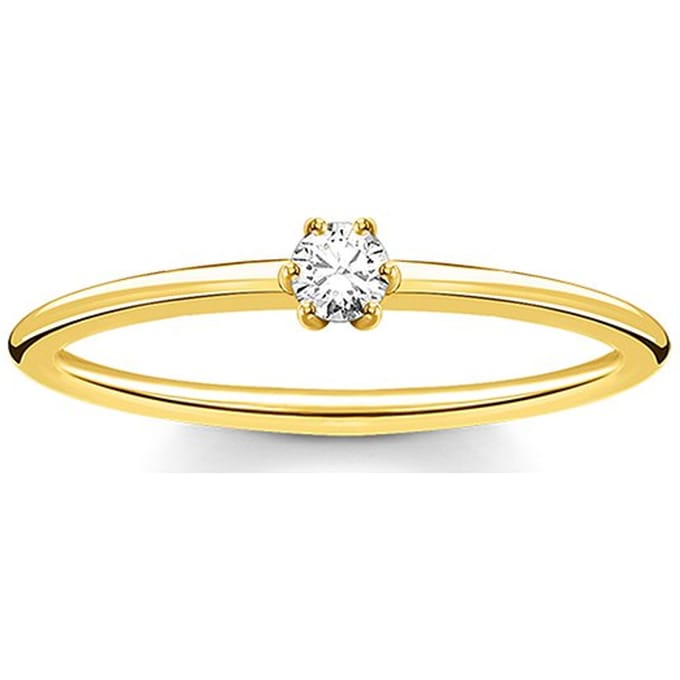 Thomas Sabo Dames-Damesring 925 Zilver 1 Zirkonia 52 Goud 32017870