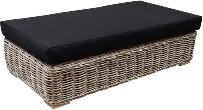 Nissah voetenbank 143x75xH43 cm naturel rotan