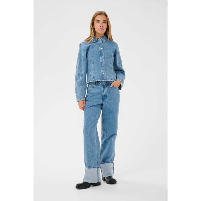 Vrouwelijke Rechtse Jeans met omslag KAFFE Vallis
