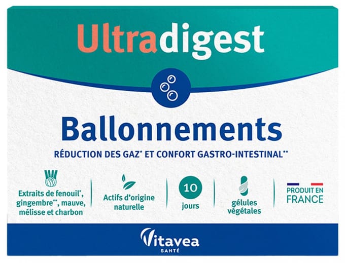 Vitavea Ultradigest Opgeblazen Gevoel 30 Capsules
