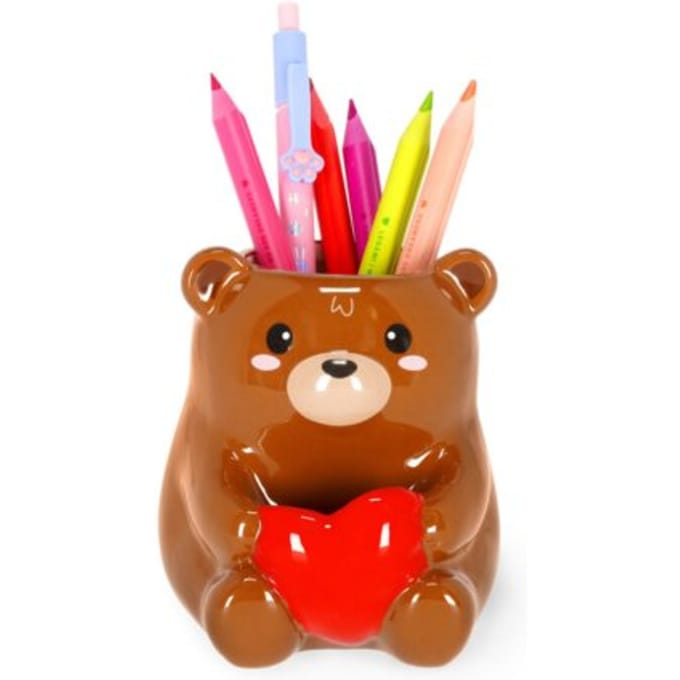 Legami pennenhouder keramiek - teddy bear - desk friends