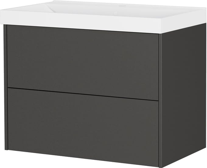 Wastafelkast Rain Grafiet - Breedte 81 cm - Hoogte 65 cm - Diepte 46 cm