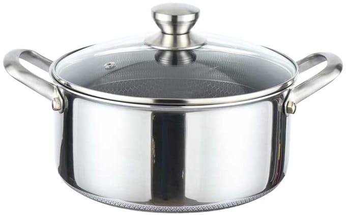 Cheffinger Braadpan met Deksel - 32cm - RVS - Honingraat - Inductie
