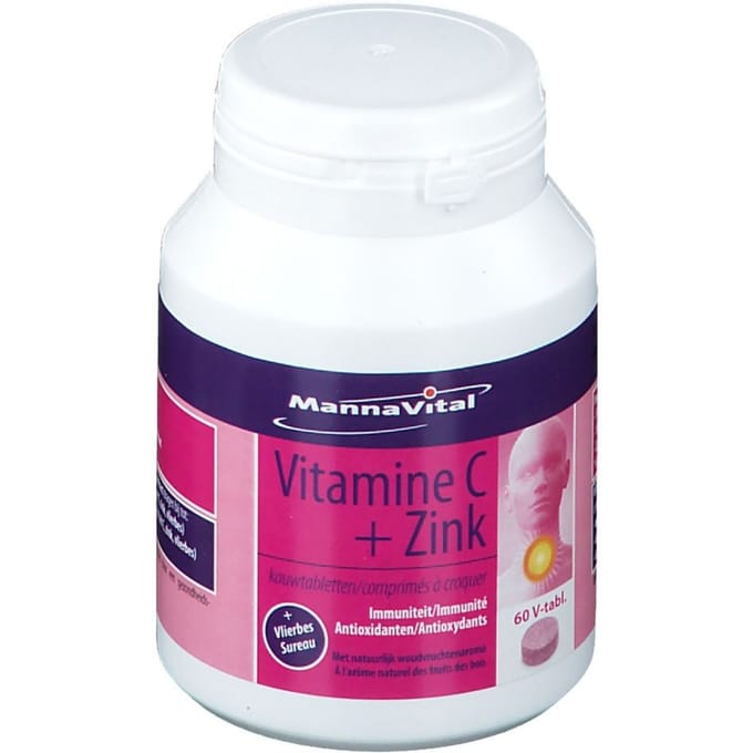 Mannavital Vitamine C + Zink 60 Gecomprimeerde tabletten