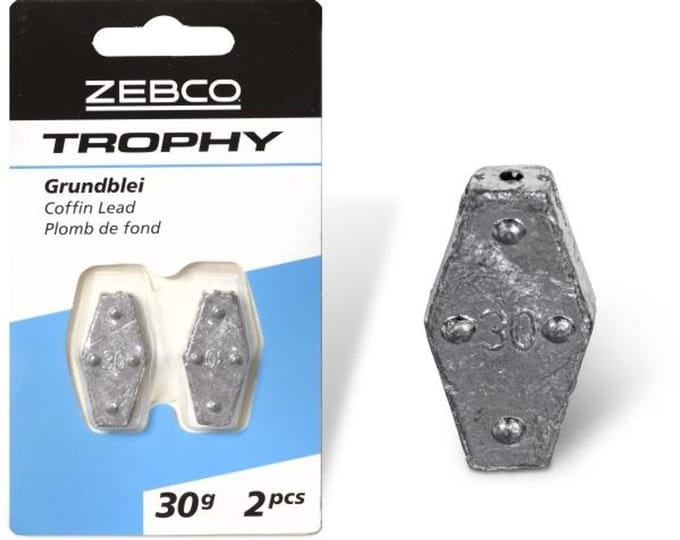 Zebco Trophy Coffin Lead - Maat : 10g (5 pcs)