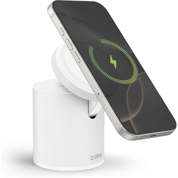 SBS 2-in-1 Wireless Magnetic Charging Station - White