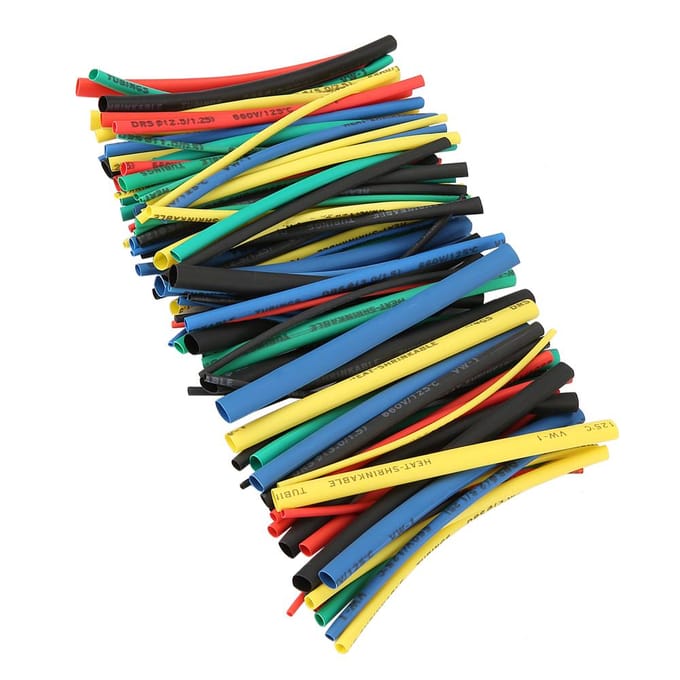 100 stuks 5 maten 5 kleur 100mm krimpkous draad kabel geïsoleerde kous