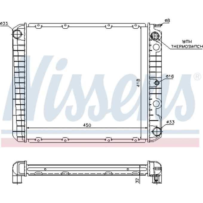 Radiator, motorkoeling NISSENS 65525A