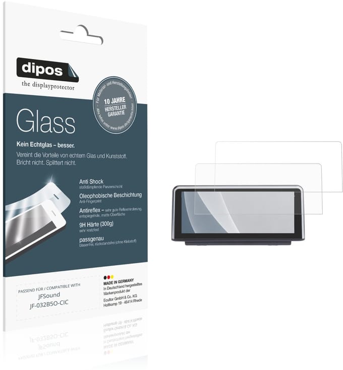 dipos – 2x Matte Pantserfolie geschikt voor JFSound JF-032B5O-CIC | 9H Screenprotector