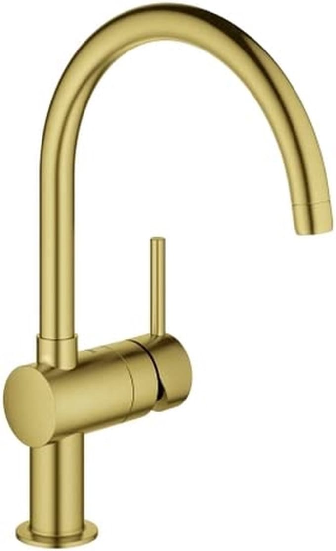 Grohe Minta Keukenkraan - hoog - draaibare ronde uitloop - brushed cool sunrise (goud)