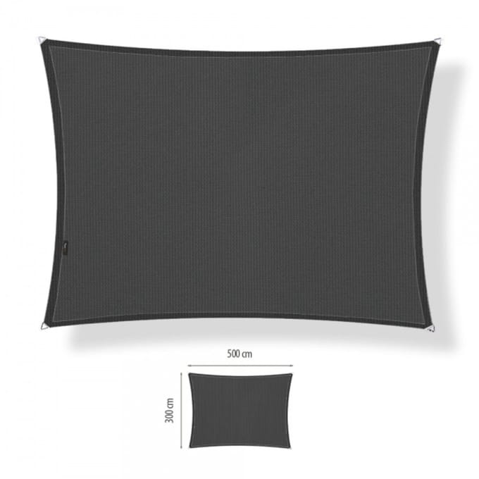 Shadow Comfort rechthoek schaduwdoek 3x5m - Cool Grey