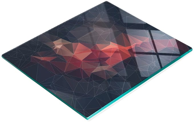 Multifunctioneel decoratief glazen bord voor in de keuken, abstract ontwerp, 60x52 cm