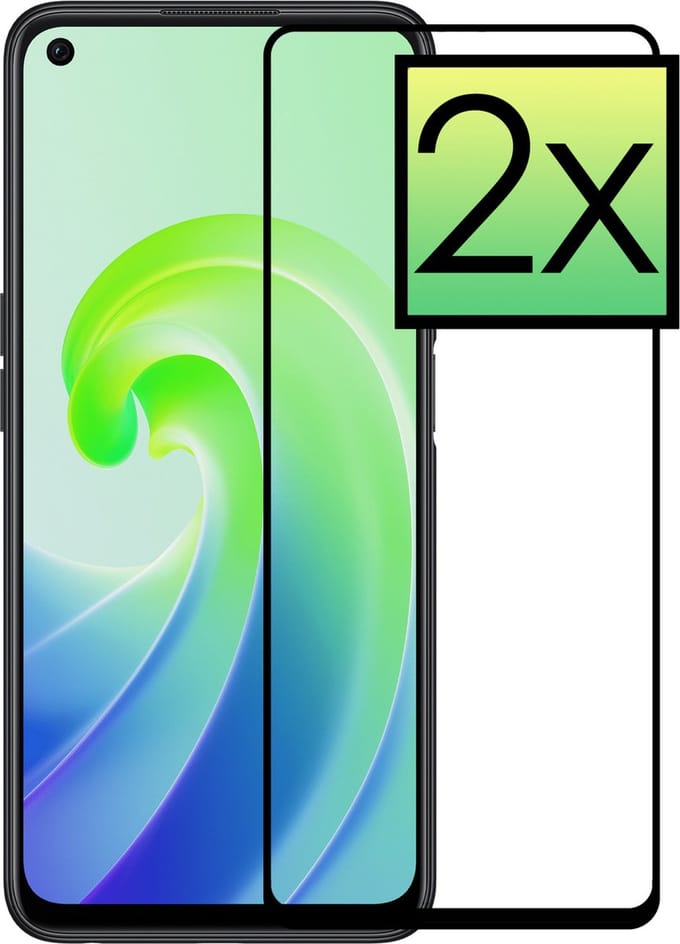 Screenprotector - 2 Stuks - Geschikt voor OPPO A76 - Full Cover - Beschermglas - Gehard Glas - Tempered Glass - Screen Protector
