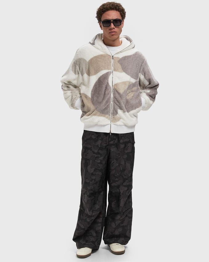 COLOR CAMO SHARK FULL ZIP SHERPA JACKET