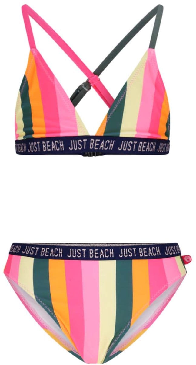Just Beach - Bali Just Beach girls triangle bikini - Multi stripe - Maat 122-128