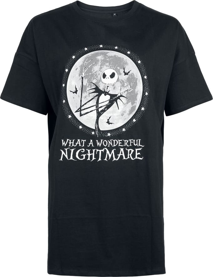The Nightmare Before Christmas What a Wonderful Nightmare - Oversized Dames Oversized T-shirt - zwart - M