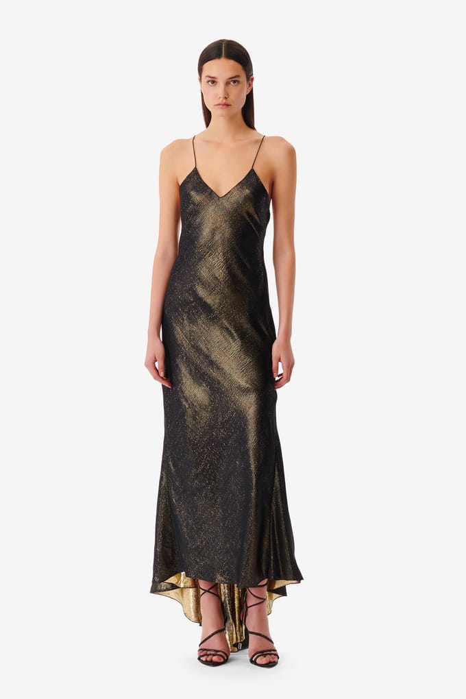 IRO Paris Sunny Black/gold Größe: XS | Maxikleider Outlet | Damen | Schwarz