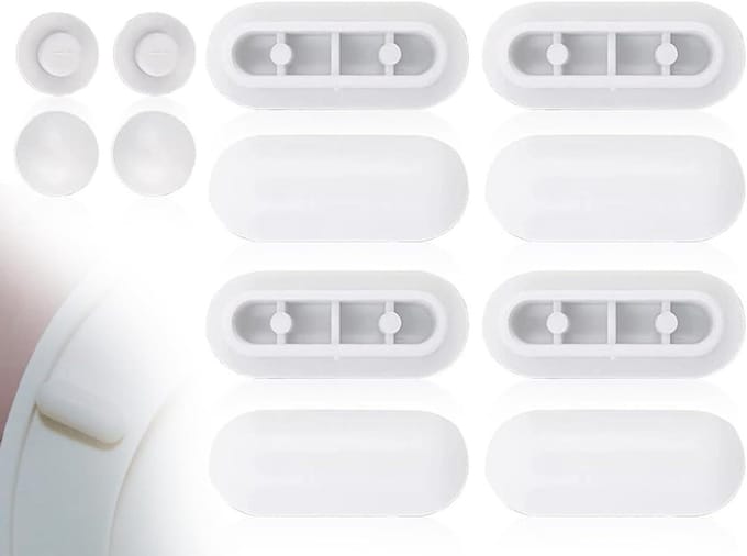 Toilet Buffer Set - Stopper Spacers - Toilet Reparatie - Hoge Kwaliteit Plastic - 12 Stuks - Wit