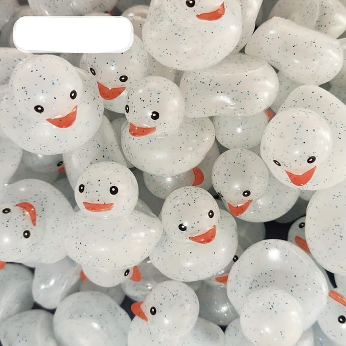 10-100 Pièces Canard en Caoutchouc Jouets Canards de Bain Pour Garçons FillesCanards Couinants et Flottants en Gros Canard Décorations Baby Shower Cadeaux de Fête gray
