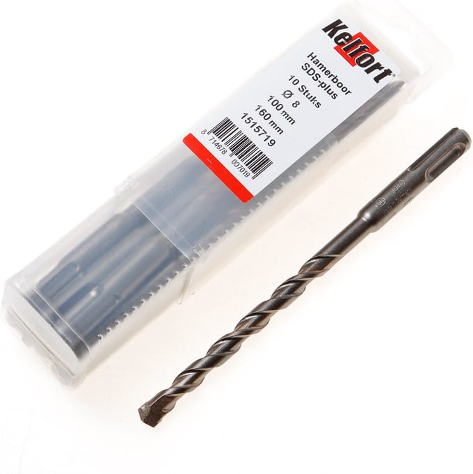 Kelfort Hamerboor SDS-plus tenpack diameter 8 x 160/100mm
