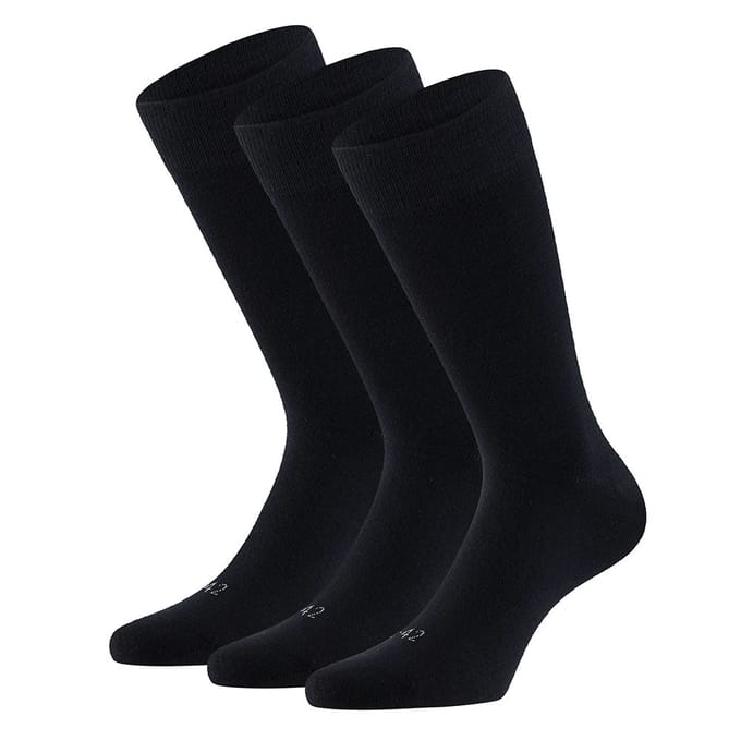 Apollo - Wollen sokken - Unisex - 3-Pak - Zwart - Maat 43/46 - Merino sokken - Wollen sokken - Naadloze sokken