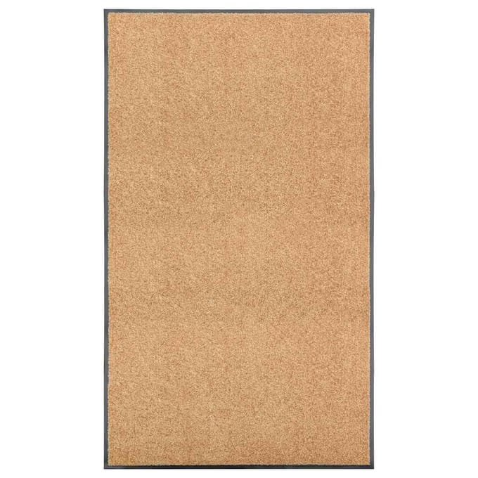 vidaXL - Deurmat - wasbaar - 90x150 - cm - crème