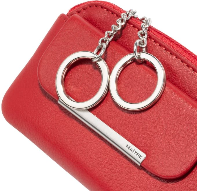Maître Belg Sigwulf Sleutel portemonnee Leer 11 cm - red