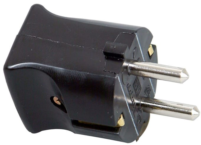 Kopp Stekker met Randaarde - 16A 230V - Zwart