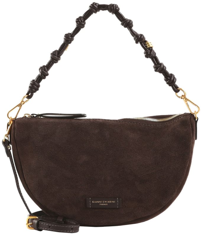 GIANNI CHIARINI Leren schoudertas Cleo Shoulder Bag Moka bruine