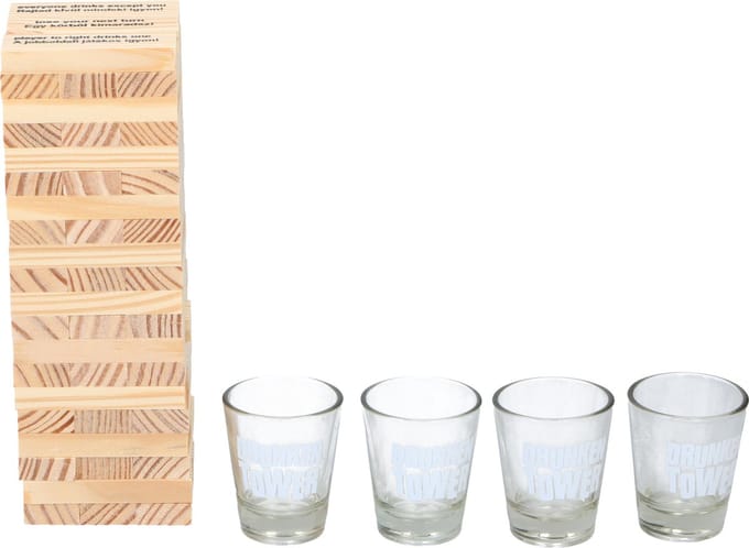 Lifetime Games Drunken Tower - Jenga drankspel met opdrachten - Shotspel