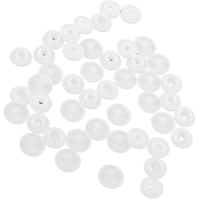 1000 Sets Onschadelijke Hars Drukknoop Set Kinderkleding Dekbedovertrek Knoop Geperst(Witte T3) wit
