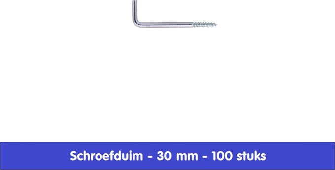 Deltafix schroefduim standaard verzinkt 30 mm 100 st.