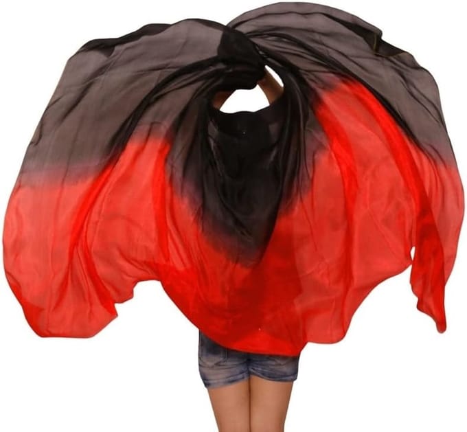 Dans Sjaal - Zijden Doek - Dans Optreden - Handgeverfd Design - 2.54 cm - Meerdere Kleuren