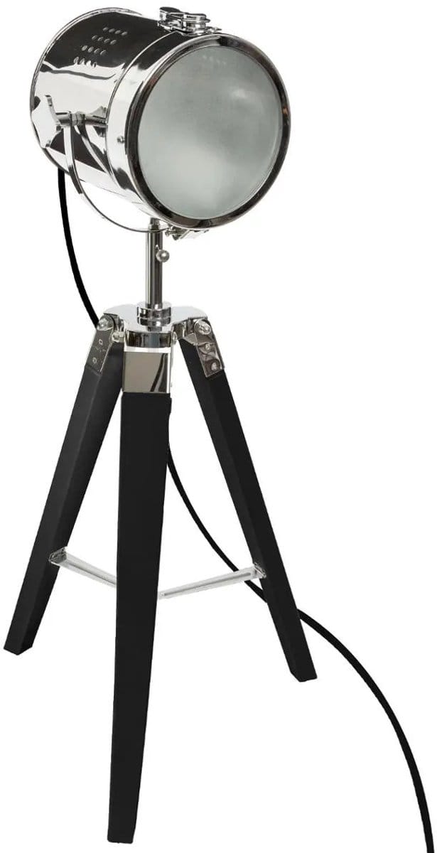 Atmosphera - Industriële Lamp - Metaal - Hout - Zwart - 68 cm