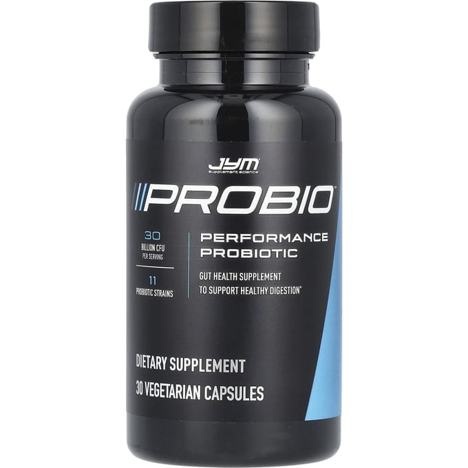 JYM Supplement Science, probiotique, probiotique améliorant la performance à l'exercice, 30 milliards d'UFC, 30 gélules végétales