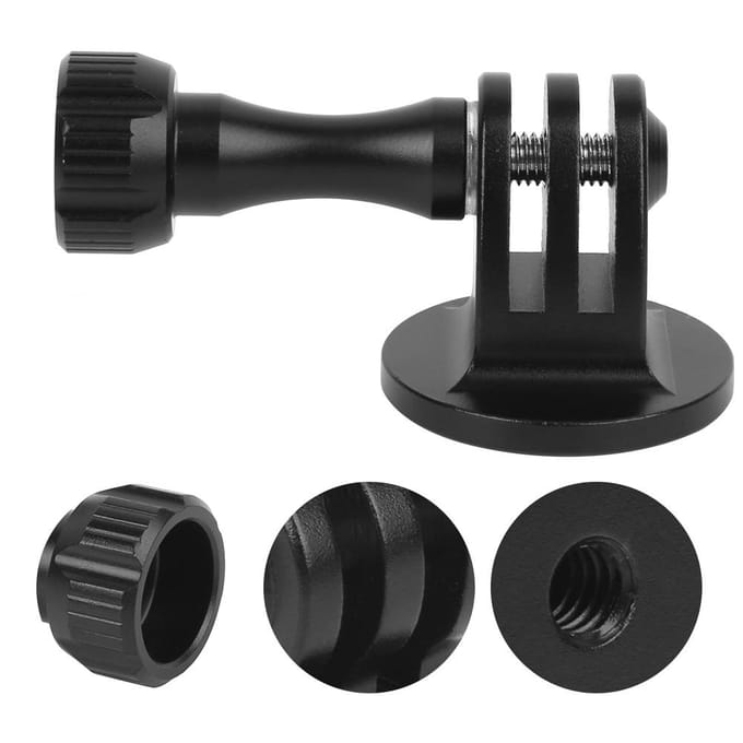 Voor GoPro Action Camera-adapter met moer, aluminiumlegering montage-installatiebasis gray