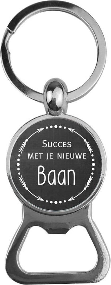 Bieropener Glas -  Succes Met Je Nieuwe Baan