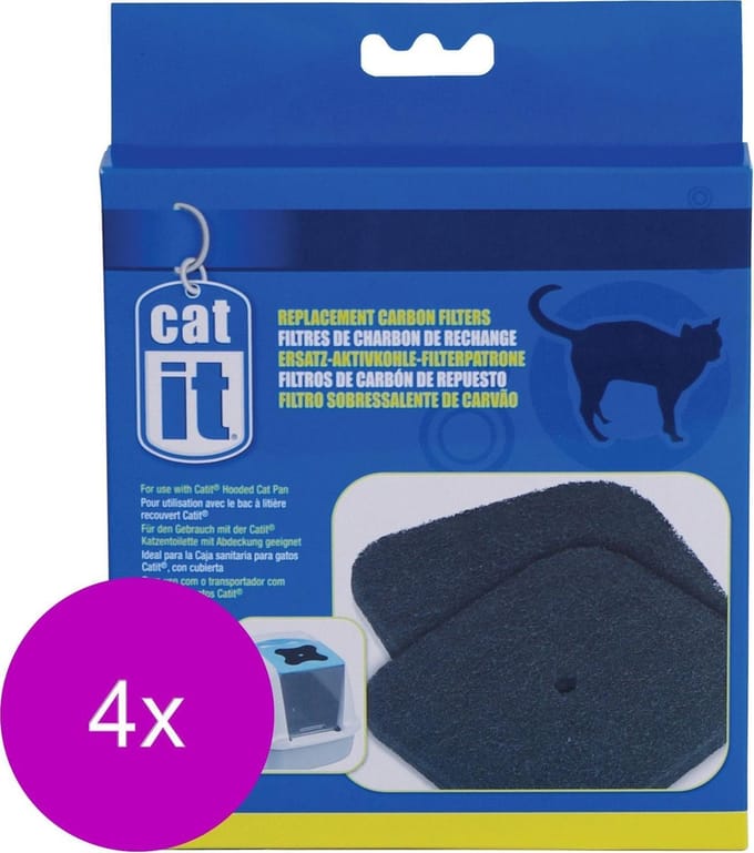 Catit Koolfilter Kattentoilet - Kattenbakaccessoires - 4 x 2 stuks