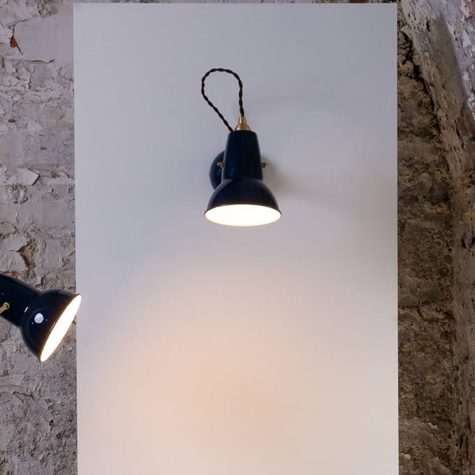 Anglepoise Original 1227 Wandlamp Messing/ Inkt Blauw
