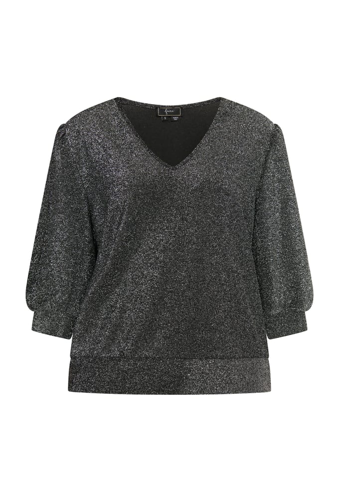 Faina Glitter Shirt Dames zilver-zwart