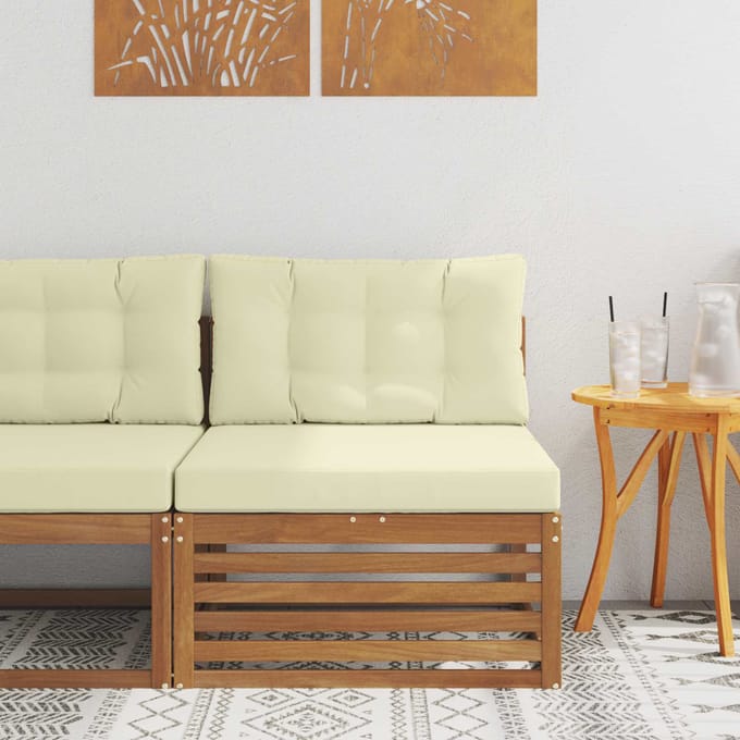 vidaXL - Buiten - Middelste - sofa - Massief - Acacia - Hout - Naturel